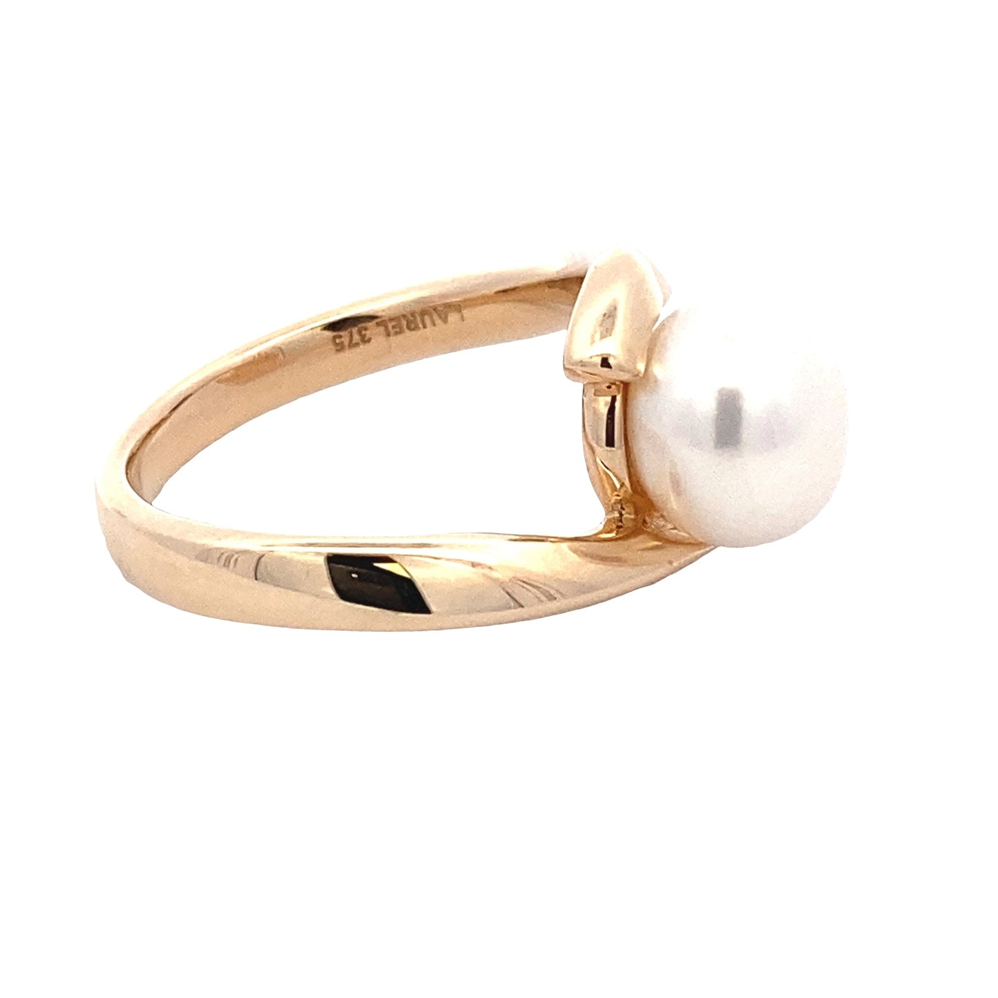 Yellow Gold Fancy Style Fresh Water Pearl Ring
