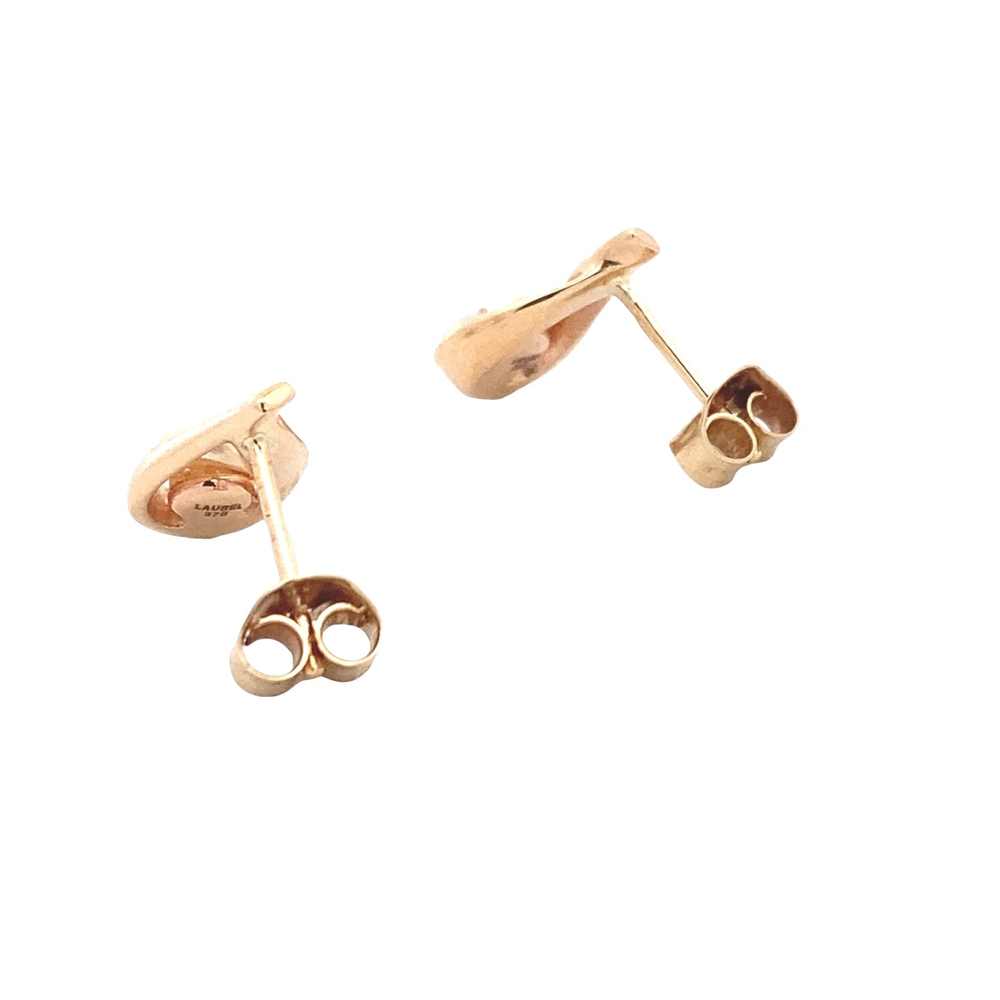 Yellow Gold Teardrop Style Fresh Water Pearl Earrings