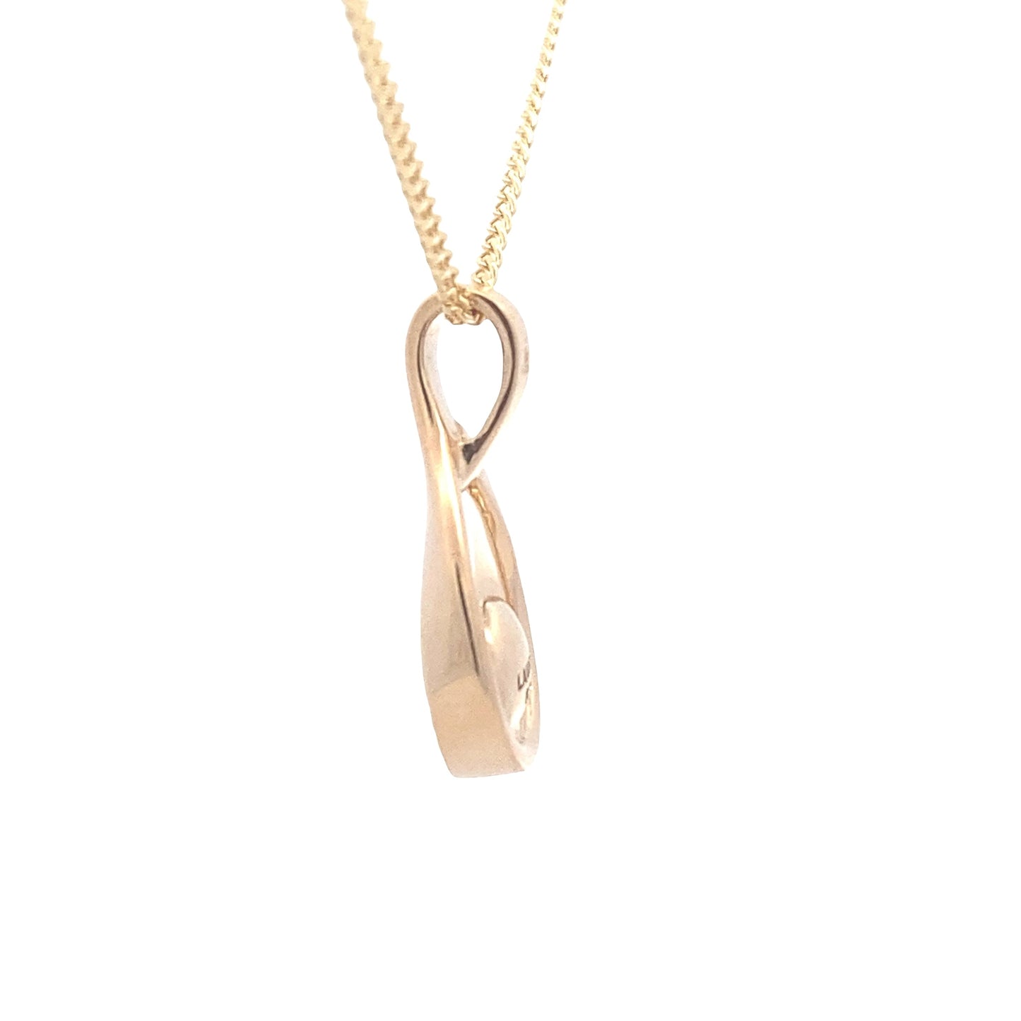 Yellow Gold Teardrop Style Fresh Water Pearl Pendant