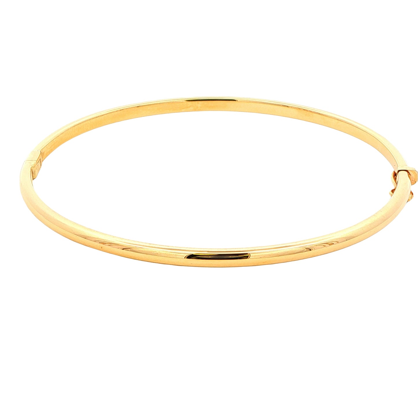 Yellow Gold 3mm "D" Shape Bangle