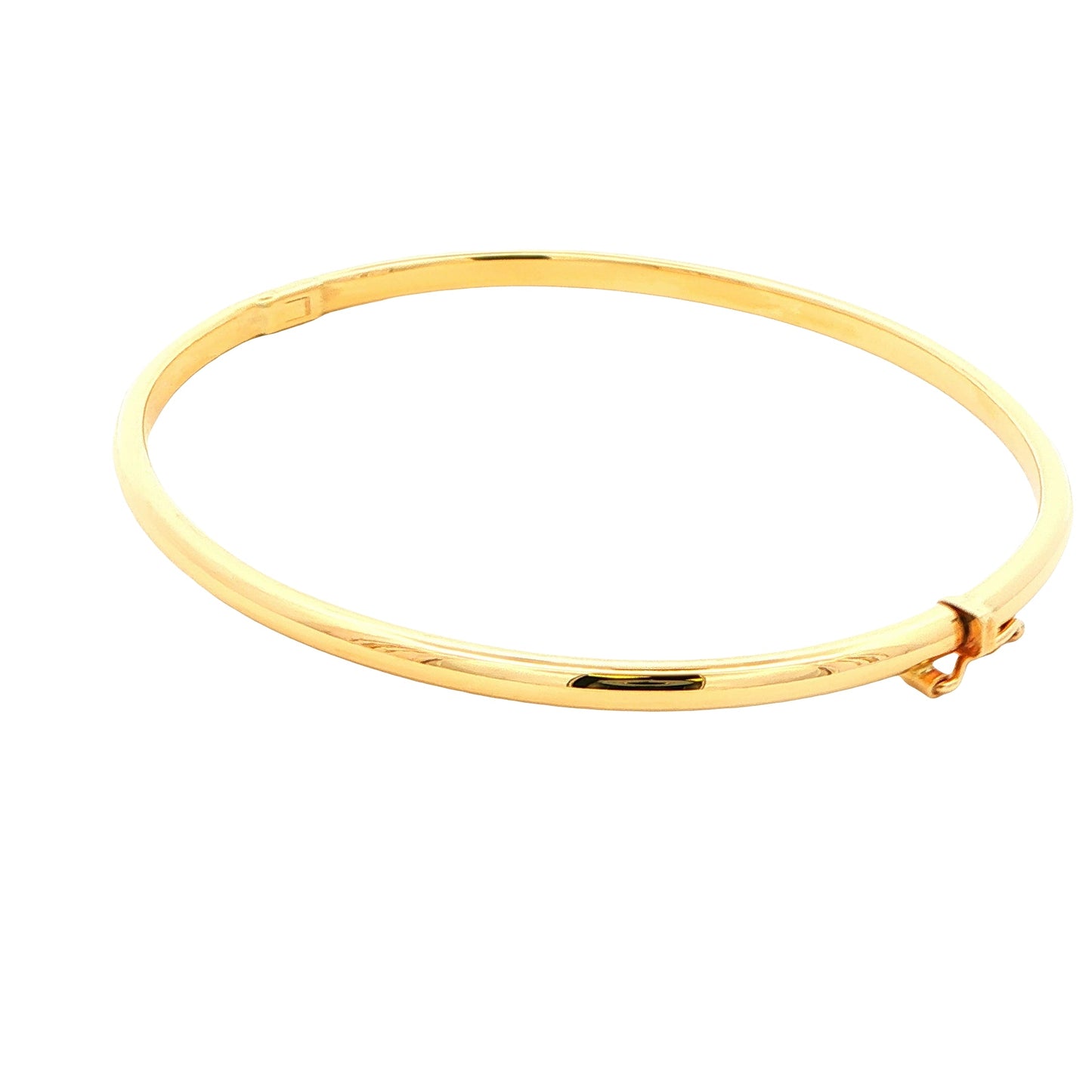 Yellow Gold 3mm "D" Shape Bangle
