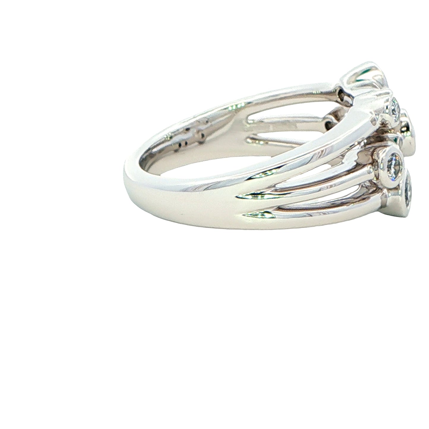 ROUND BRILLIANT CUT DIAMOND BUBBLE STYLE RING - 0.40cts