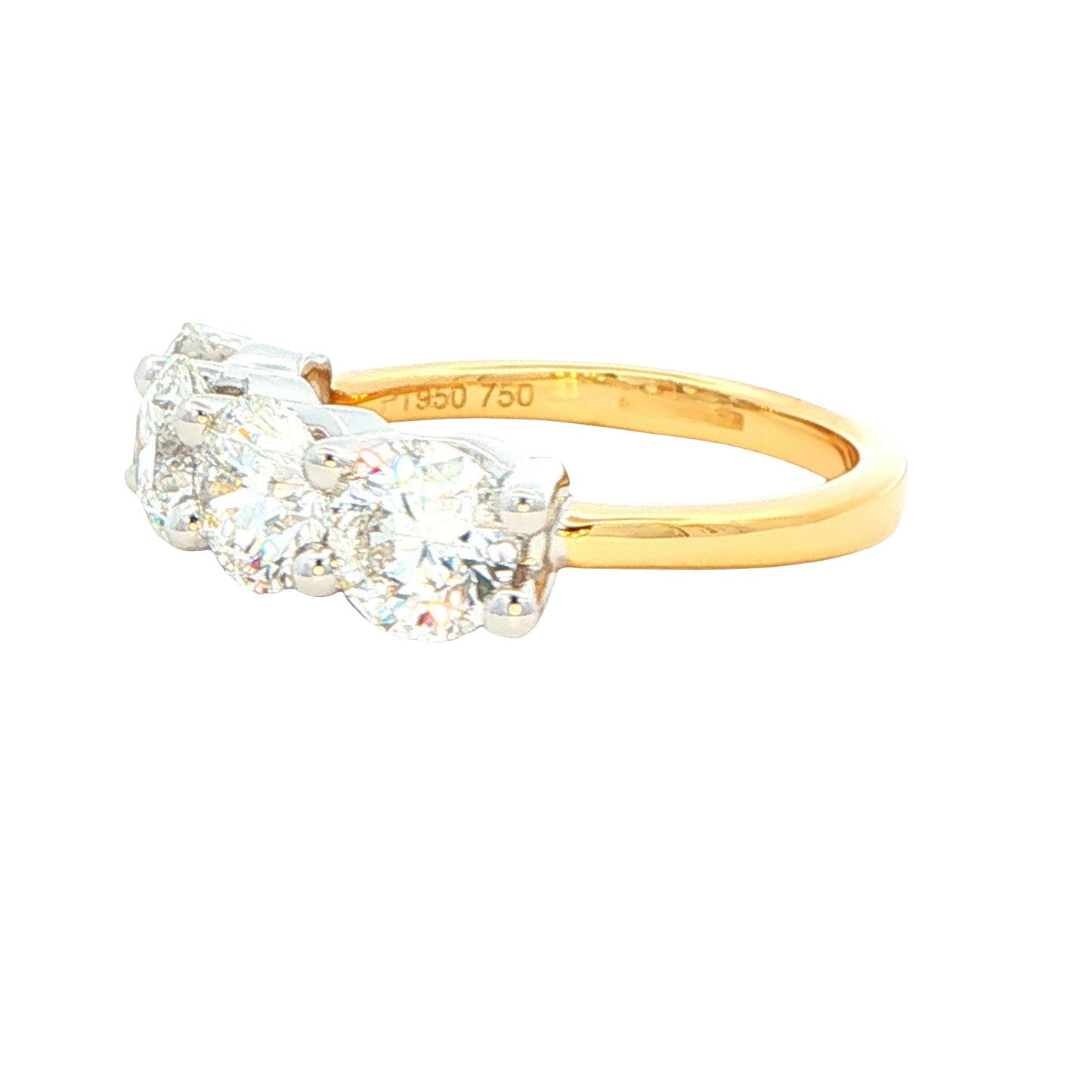 Round Brilliant Cut Diamond 4 Stone Ring - 2.80cts