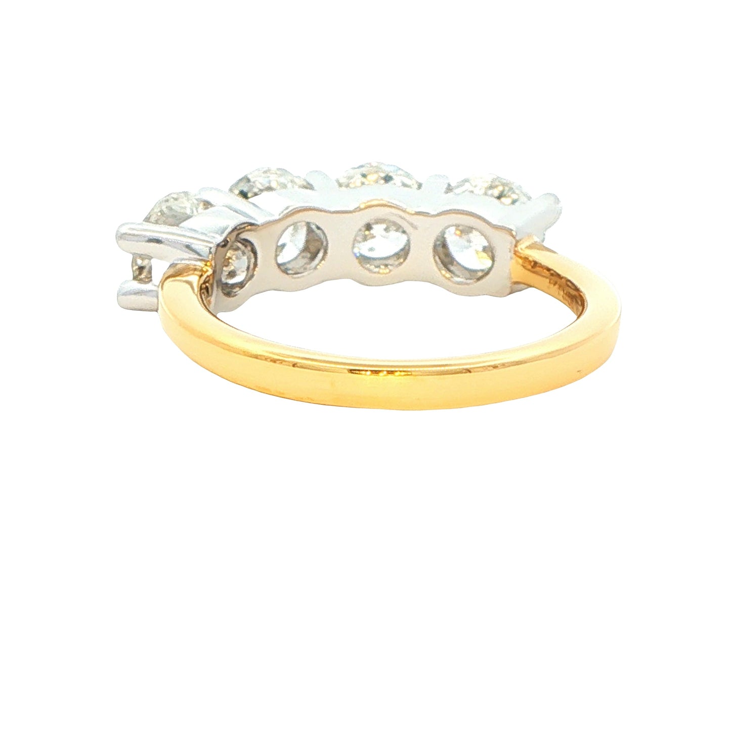 Round Brilliant Cut Diamond 4 Stone Ring - 2.80cts