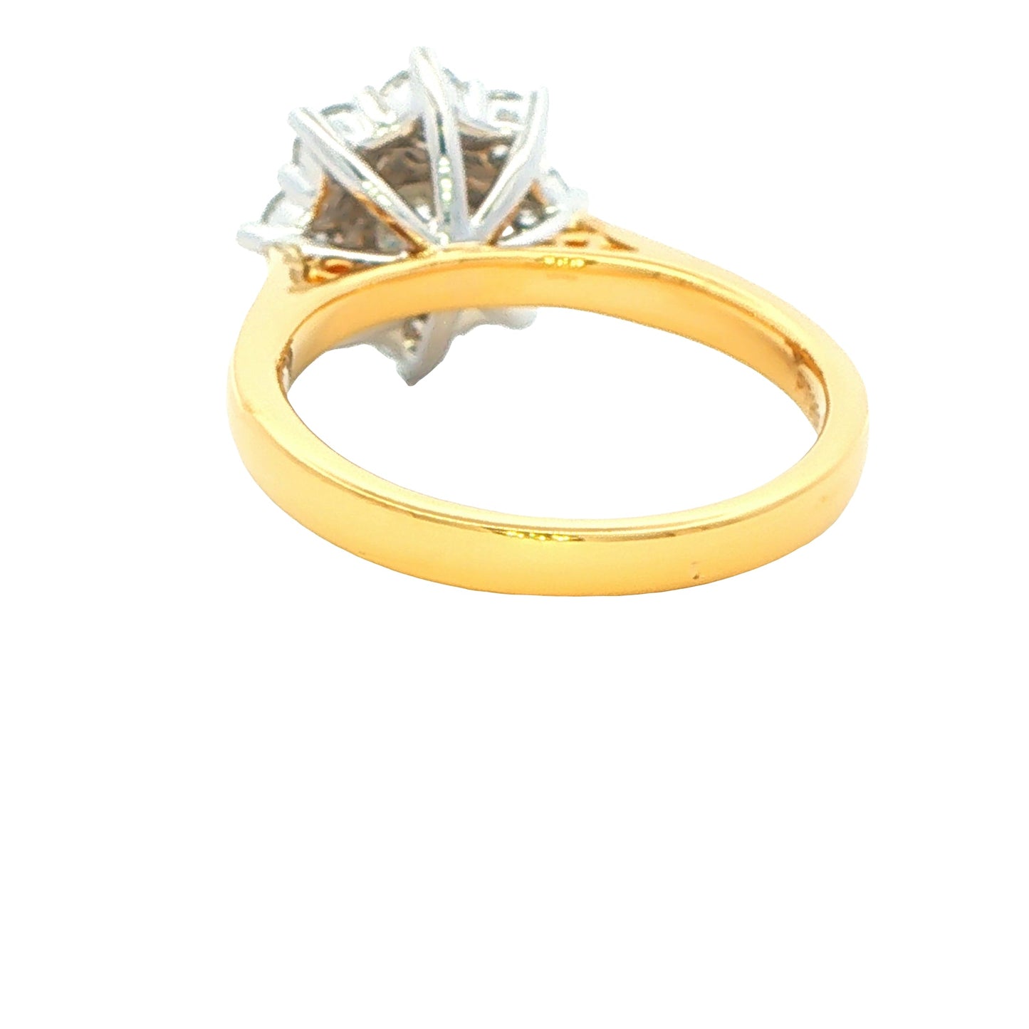 Yellow Gold Round Brilliant Cut Diamond 9 Stone Cluster Ring - 1.61cts Gardiner Brothers