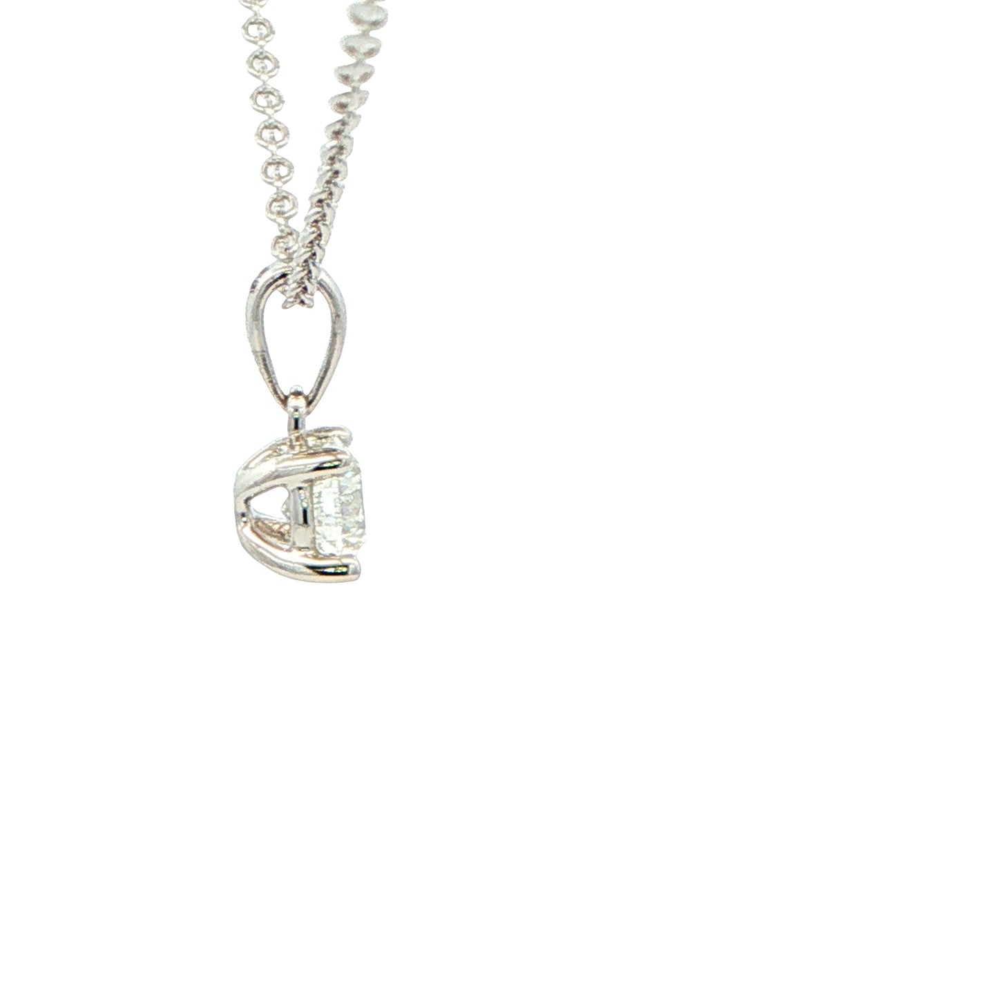 Round Brilliant Cut Diamond Solitaire Pendant - 0.50cts Gardiner Brothers