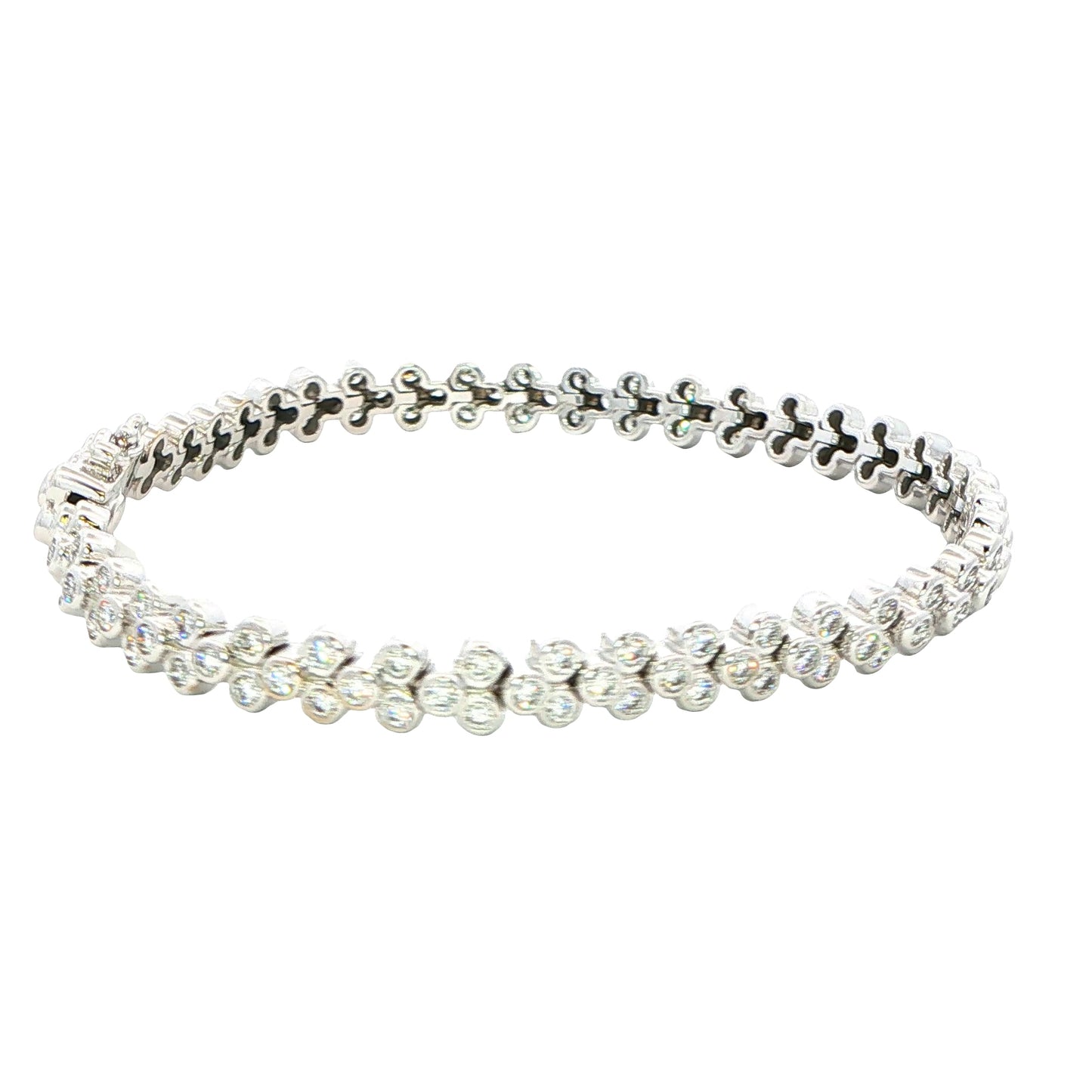 Round Brilliant cut diamond bubble style bracelet Gardiner Brothers