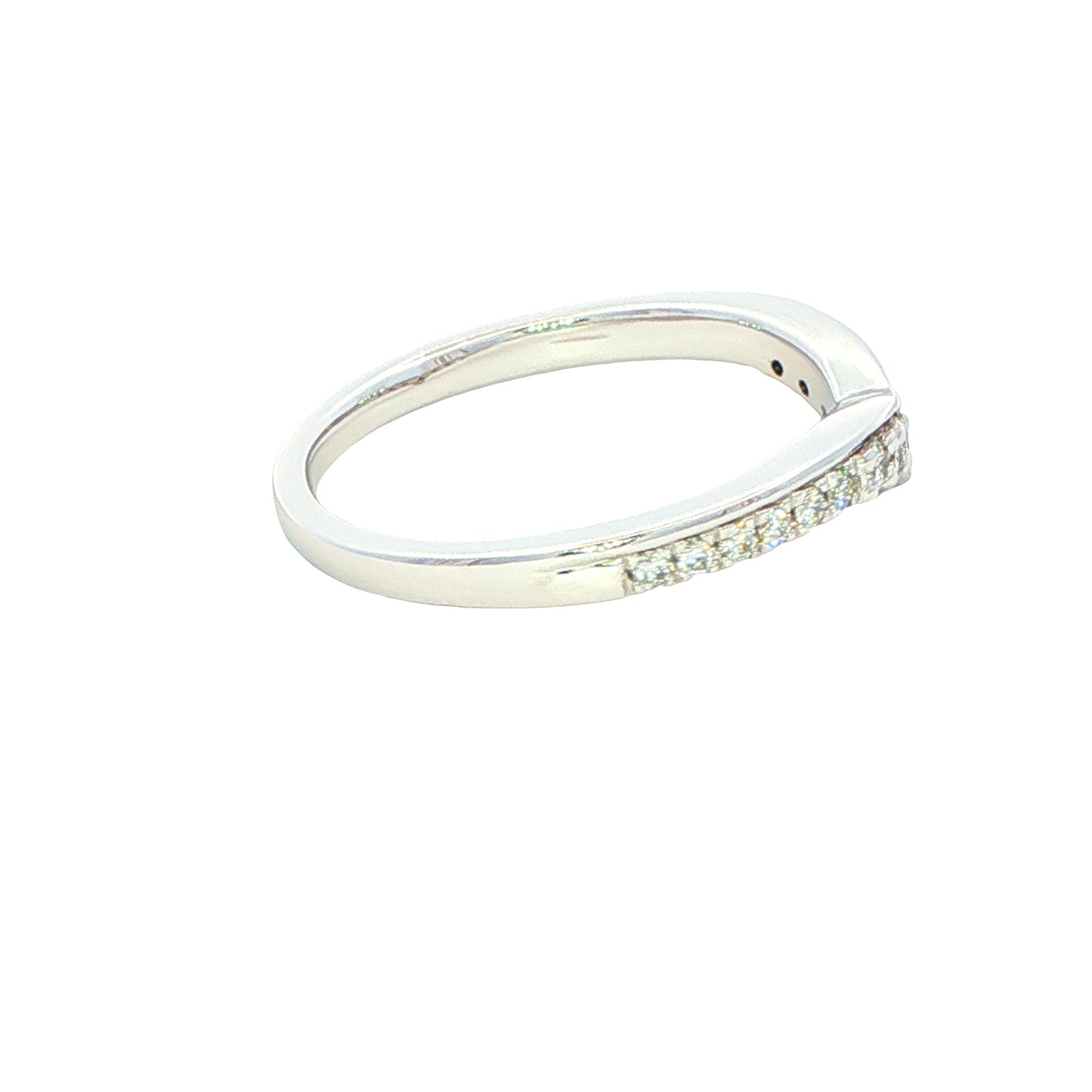 WishBone Shaped Diamond Set Wedding Band Gardiner Brothers