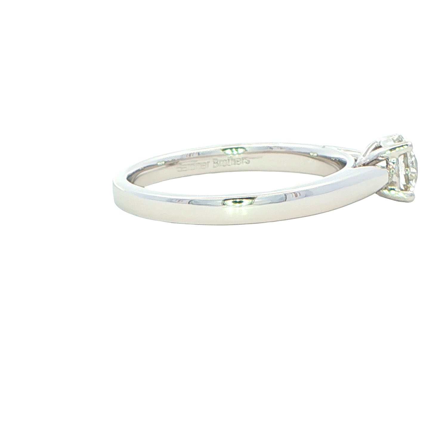 Platinum Round brilliant cut diamond solitaire ring - 0.60cts Gardiner Brothers