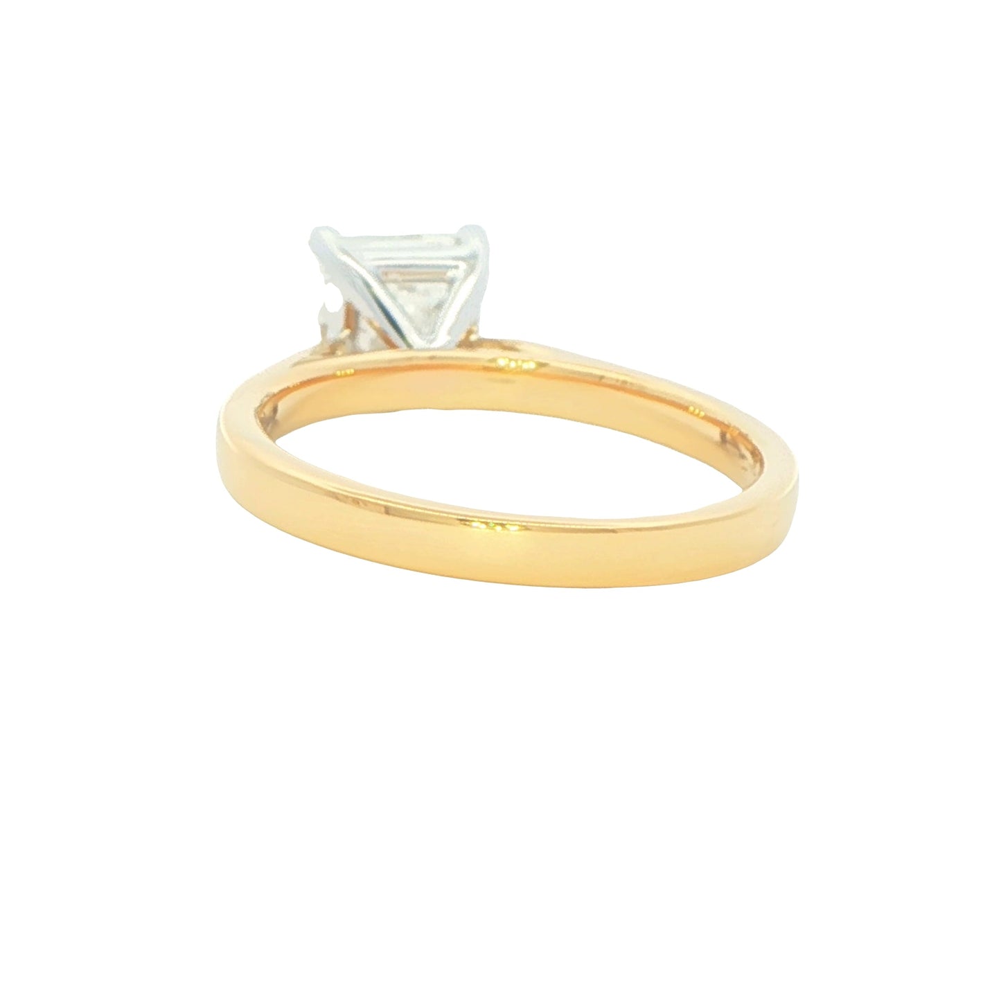 Yellow Gold Radiant Cut Diamond Solitaire Ring - 1.51cts Gardiner Brothers