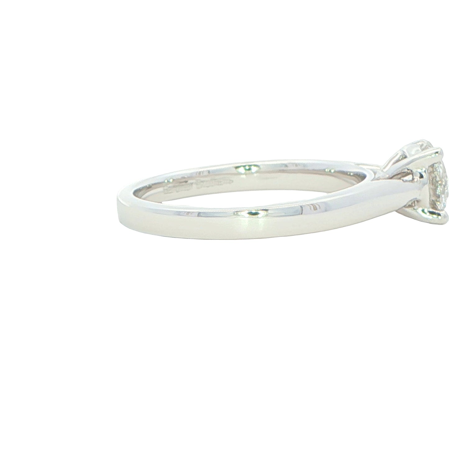Platinum Round brilliant cut diamond solitaire ring - 0.80cts Gardiner Brothers
