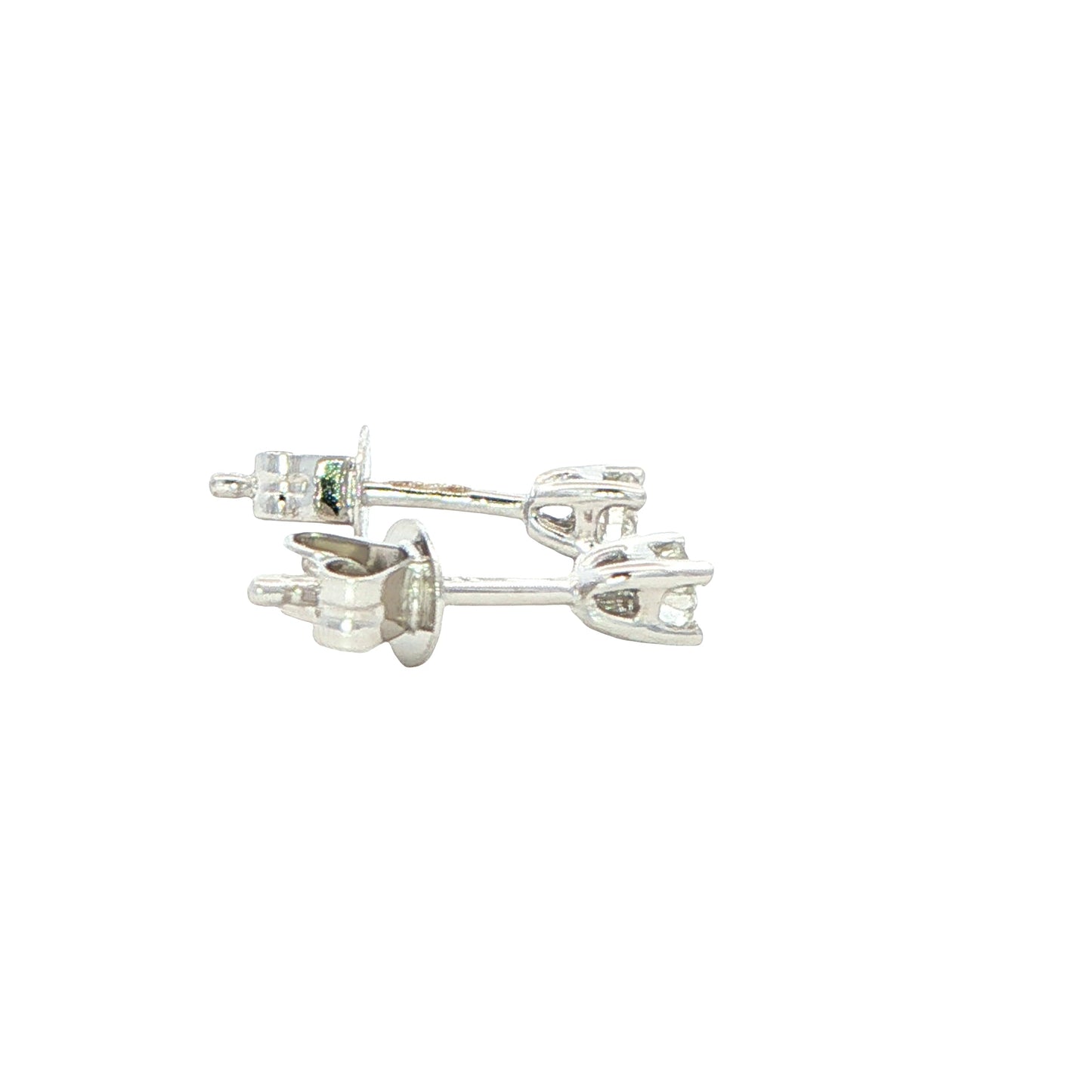 Round Brilliant Cut Diamond Solitaire Earrings - 0.20cts Gardiner Brothers