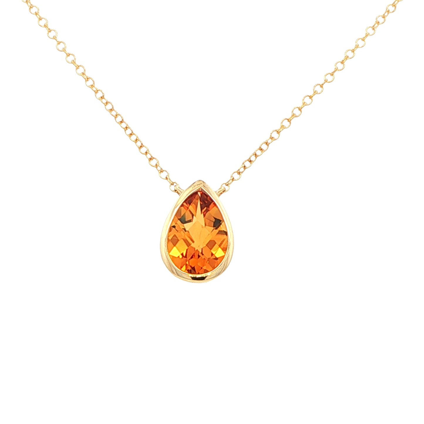 Pear Shaped Citrine Pendant Gardiner Brothers