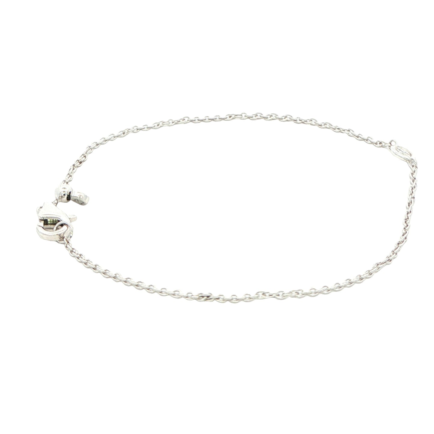 White gold single round brilliant cut diamond bracelet