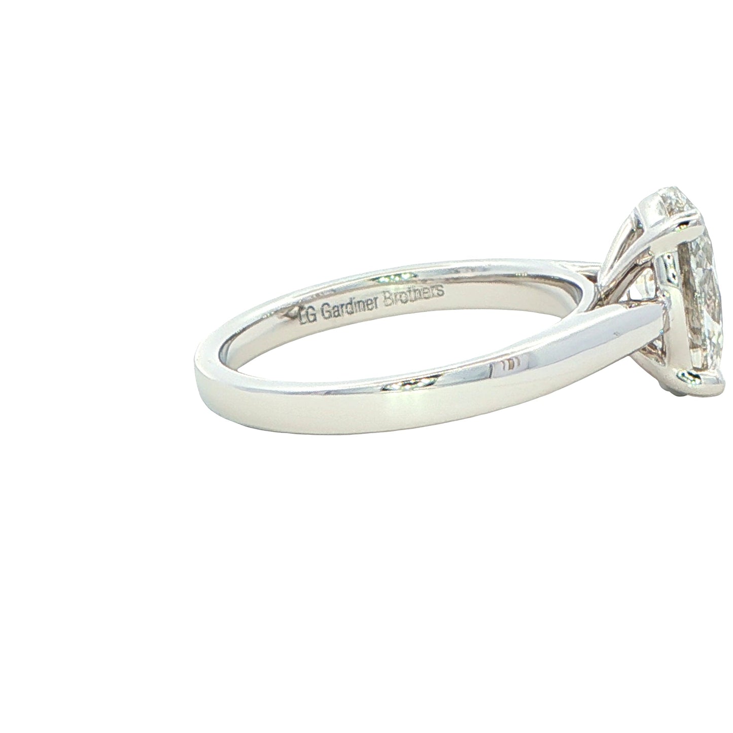 Lab Grown Oval Shaped Diamond Solitaire Ring - 2.00cts Gardiner Brothers