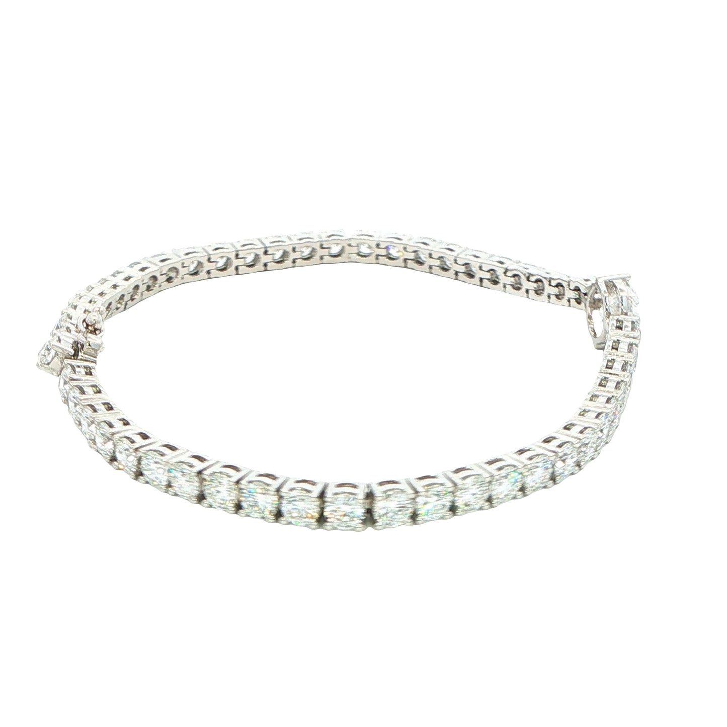 Lab Grown Oval and round brilliant cut diamond tennis bracelet - 8.00cts Gardiner Brothers