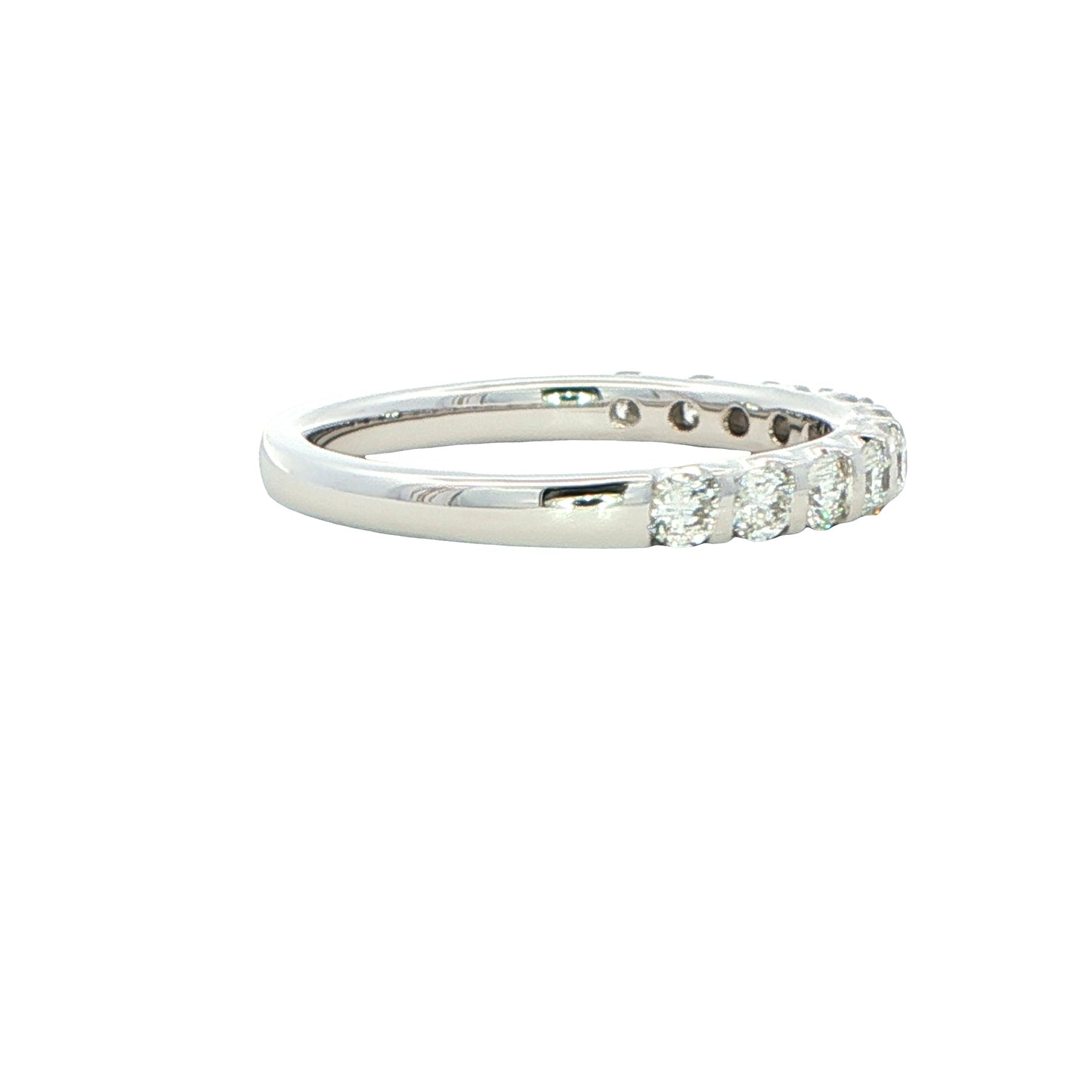 Round Brilliant Cut Diamond Bar Set Wedding Band Gardiner Brothers