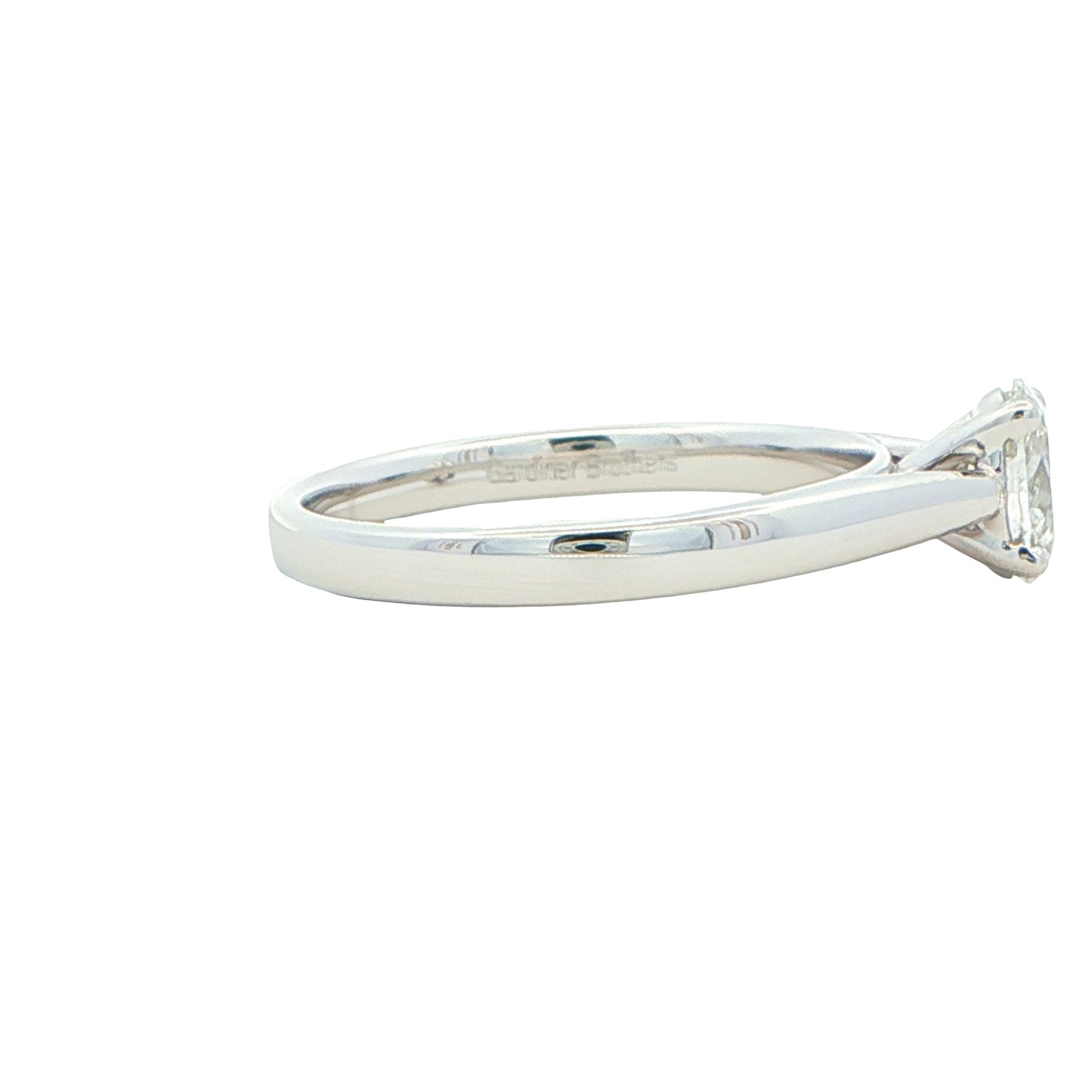 Platinum Oval Cut Diamond Solitaire Ring - 0.50cts Gardiner Brothers