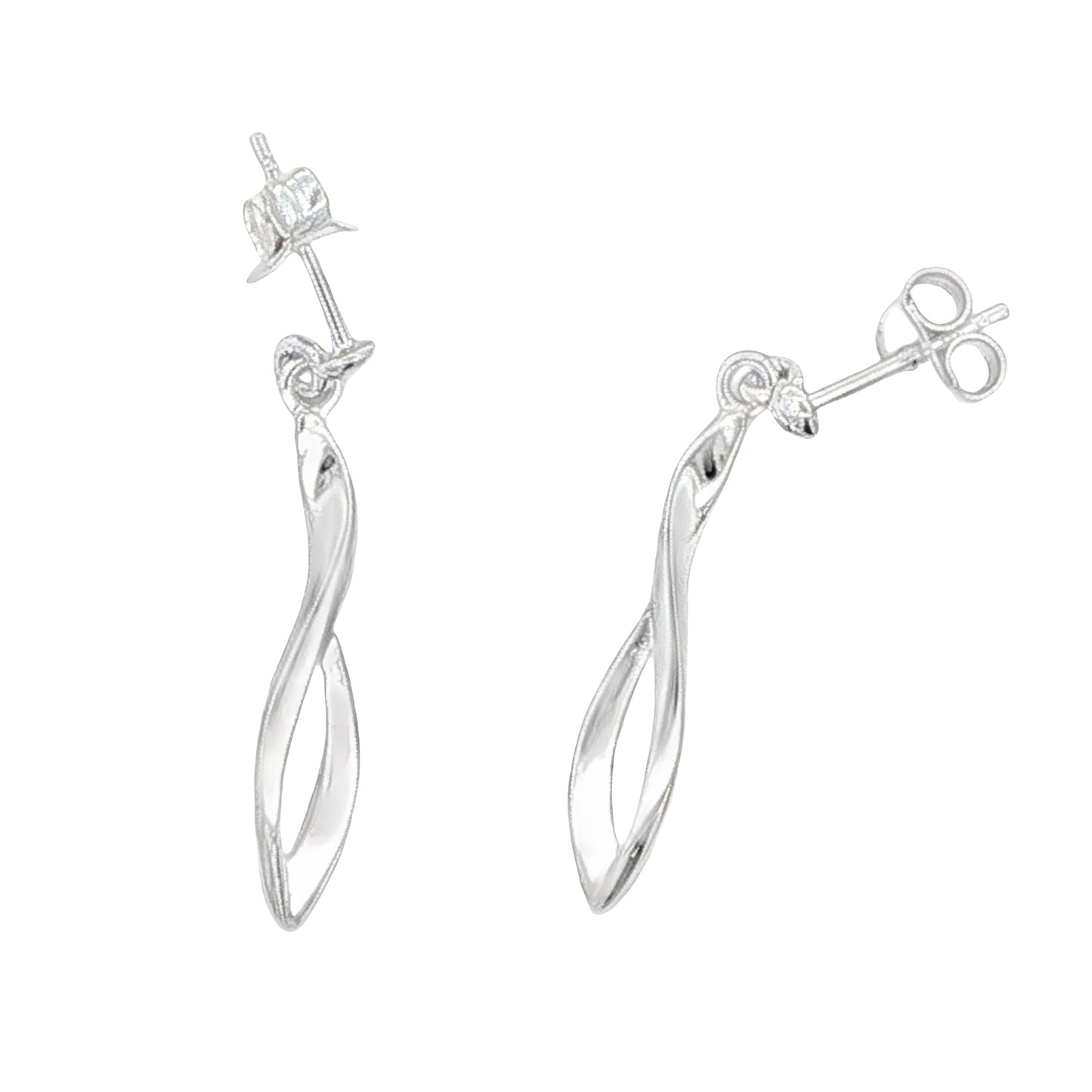 Silver Fancy Tulip Drop Earrings Gardiner Brothers
