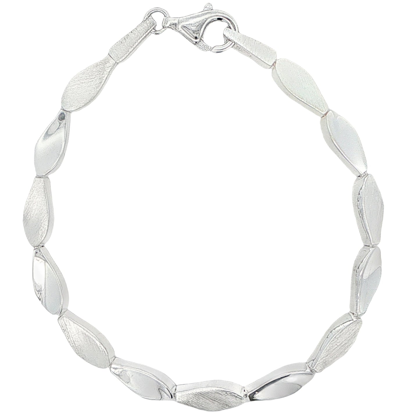 Silver Solid TearDrop Link Bracelet Gardiner Brothers