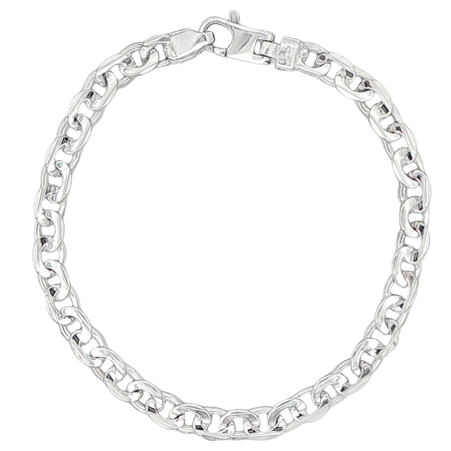 Silver Polished Curb Link Bracelet Gardiner Brothers