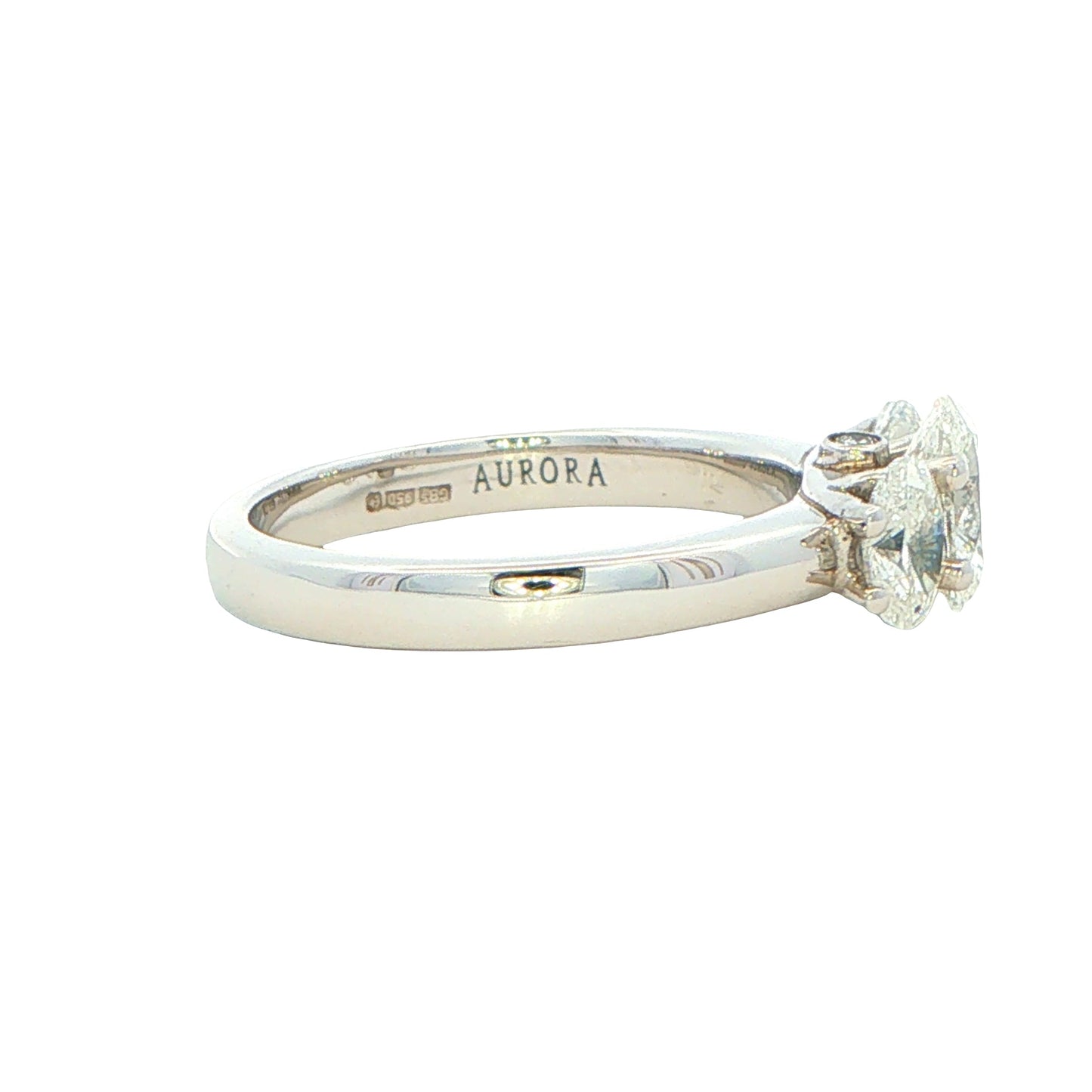 Platinum 3 Oval Shaped Aurora Diamond Ring - 1.43cts Gardiner Brothers