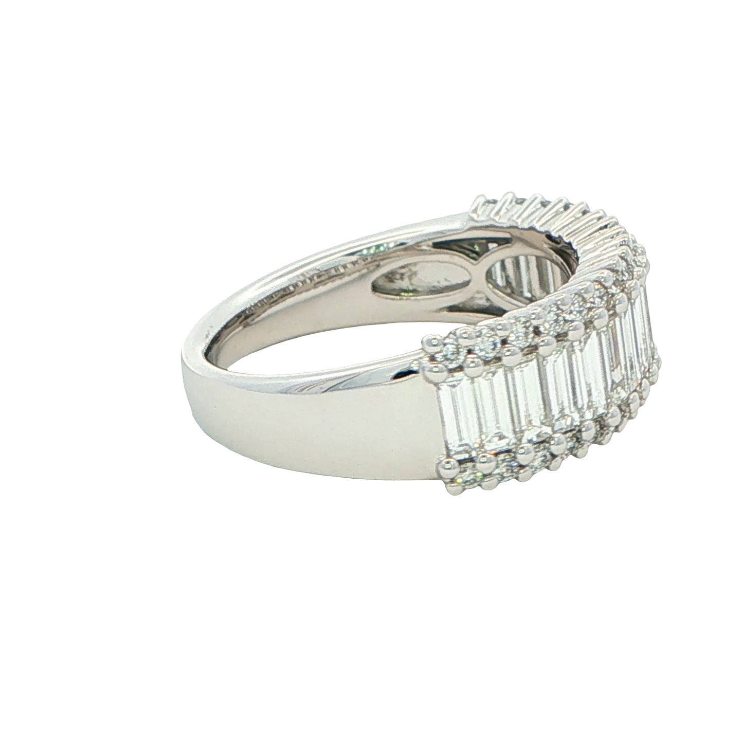Round Brilliant and Baguette Cut Diamond Eternity Ring - 1.45cts Gardiner Brothers