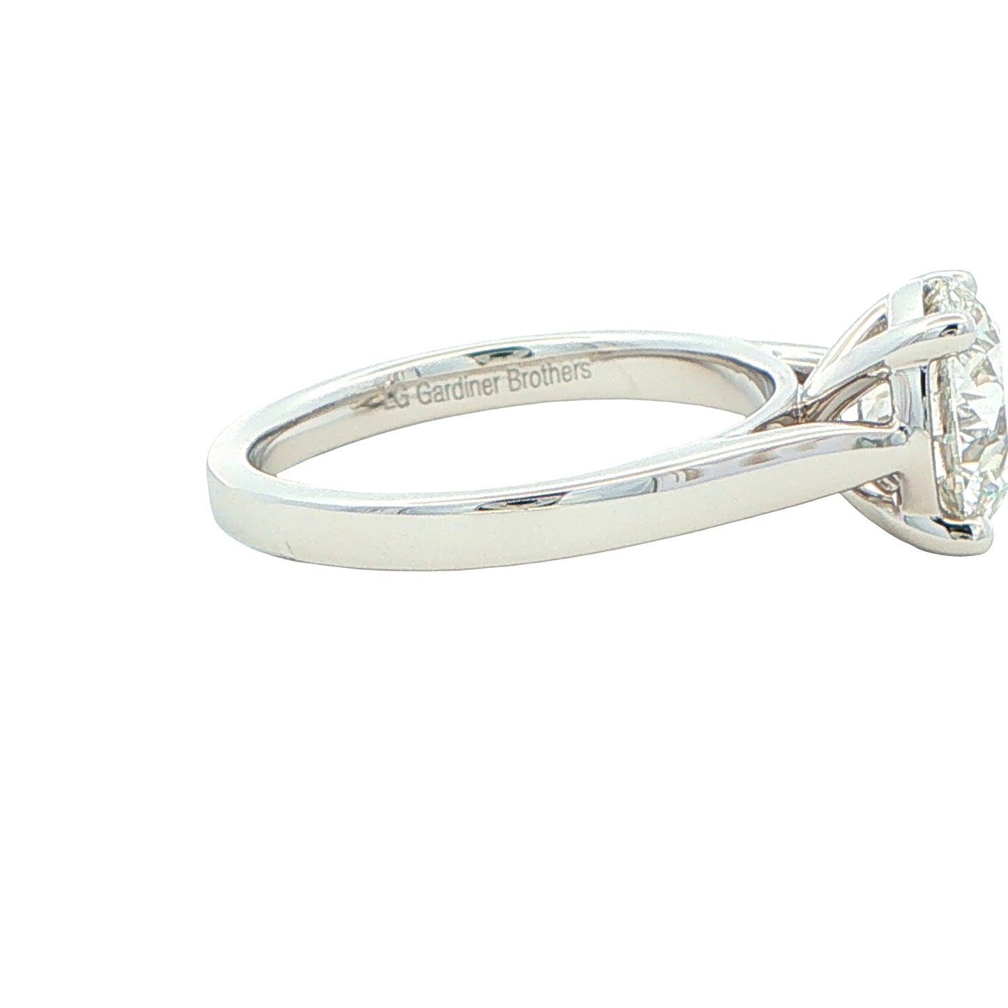 Lab Grown Round Brilliant Cut Diamond Solitaire Ring - 2.50cts Gardiner Brothers