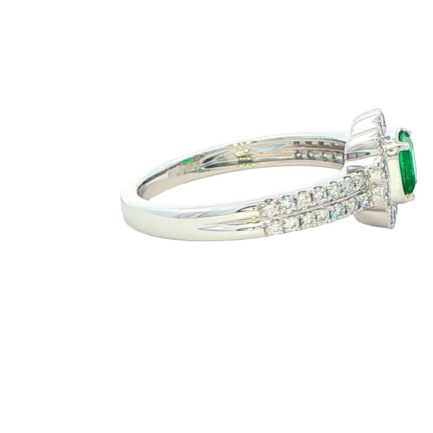 Emerald and Diamond Vintage Style Ring Gardiner Brothers