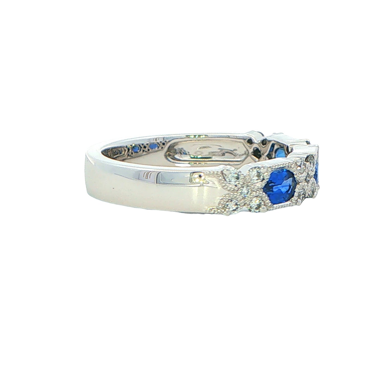 Sapphire and Diamond Vintage Style Eternity Ring Gardiner Brothers
