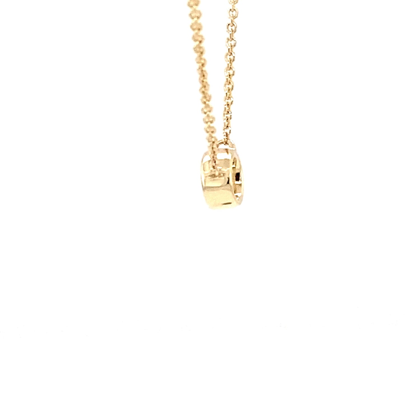 Round Brilliant Cut Diamond Rub-Over Style Pendant - 0.15cts Gardiner Brothers