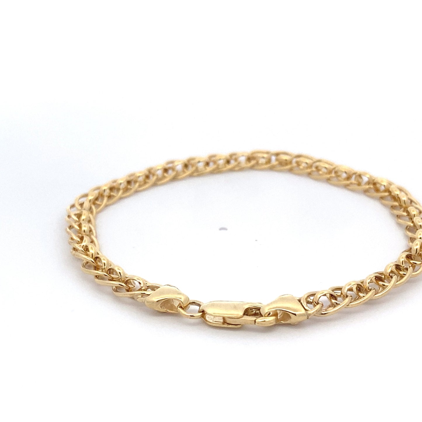 Yellow Gold Roller Bal Link Bracelet Gardiner Brothers