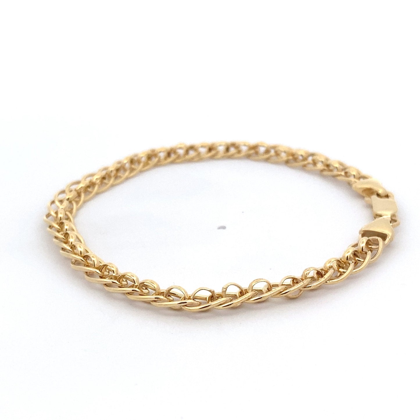 Yellow Gold Roller Bal Link Bracelet Gardiner Brothers