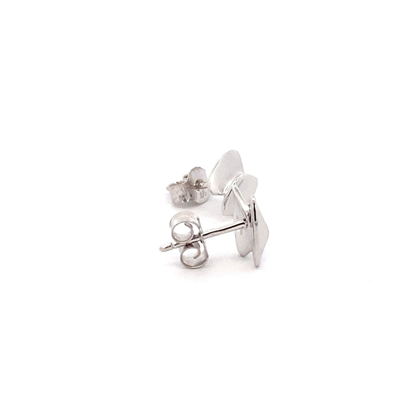 White Gold Double Shield Earrings Gardiner Brothers