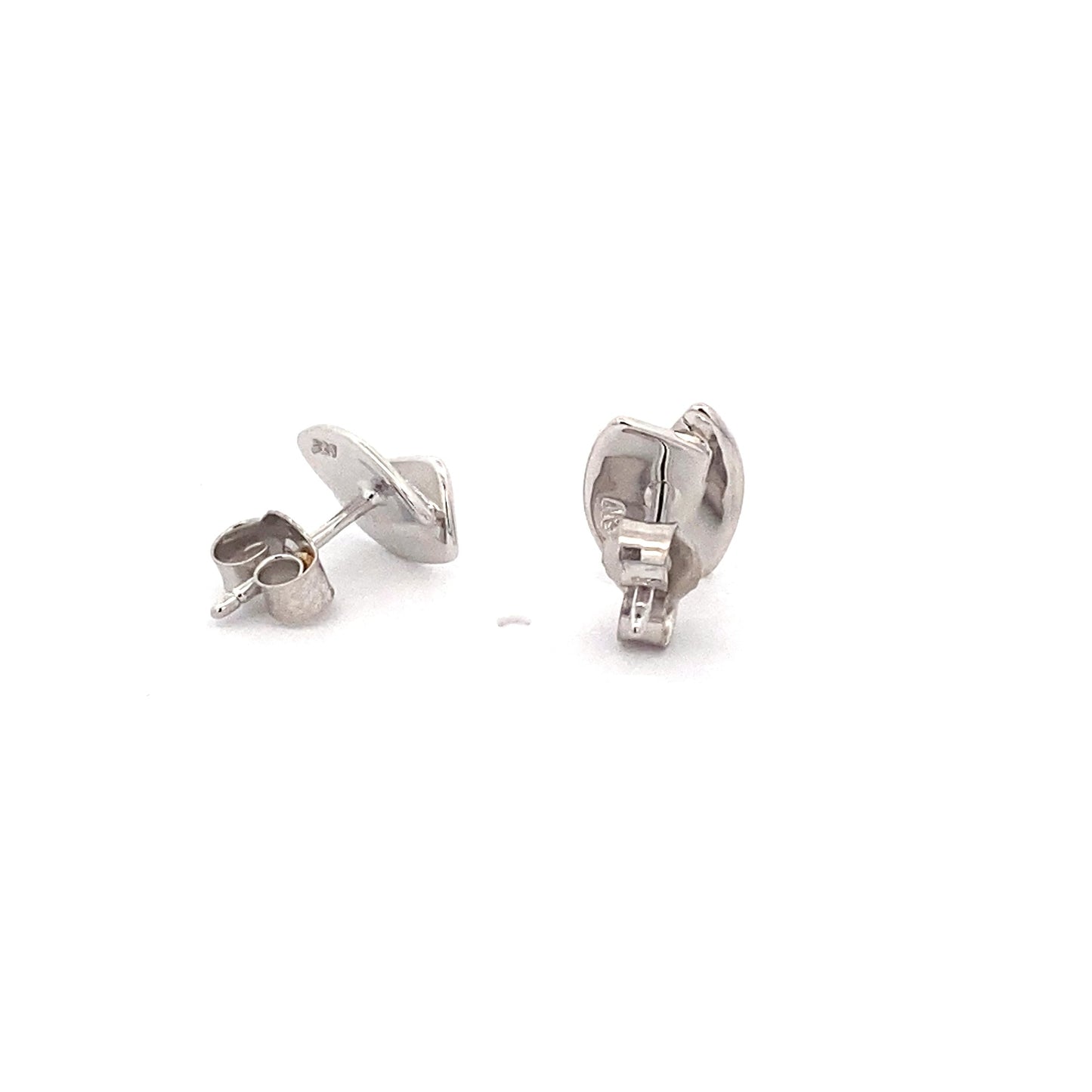 White Gold Double Shield Earrings Gardiner Brothers