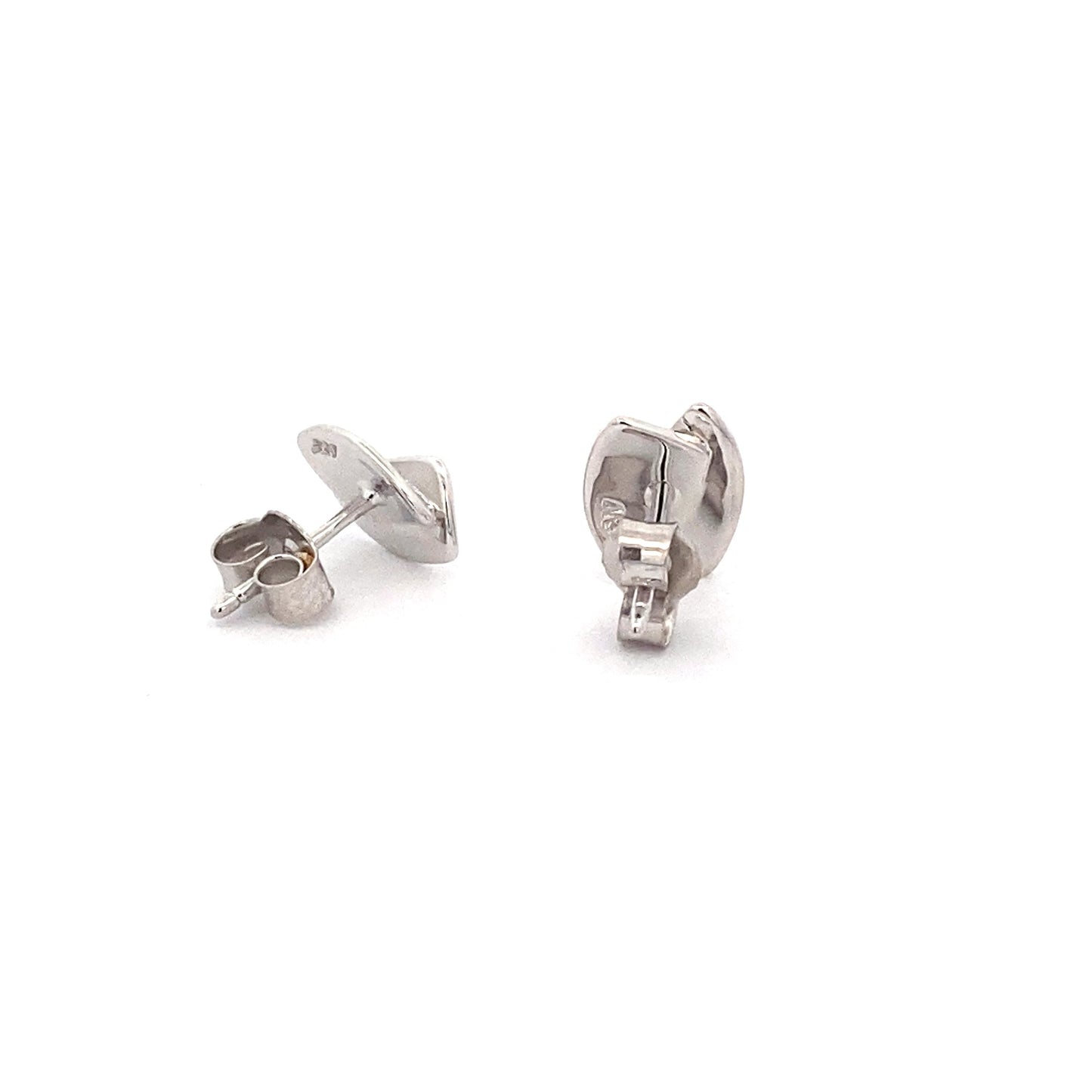 White Gold Double Shield Earrings Gardiner Brothers