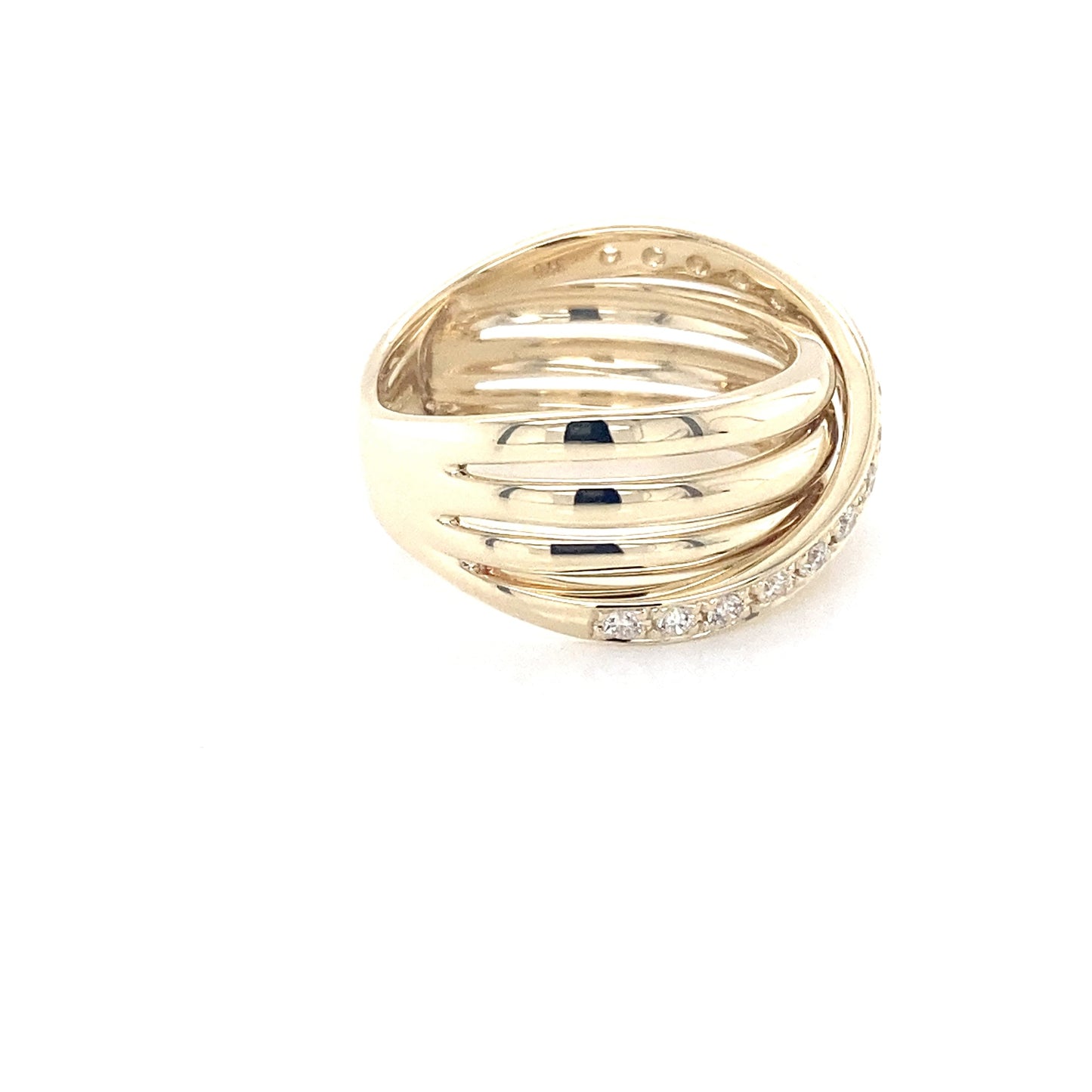 Yellow Gold 4 Strand Diamond Dress Ring Gardiner Brothers
