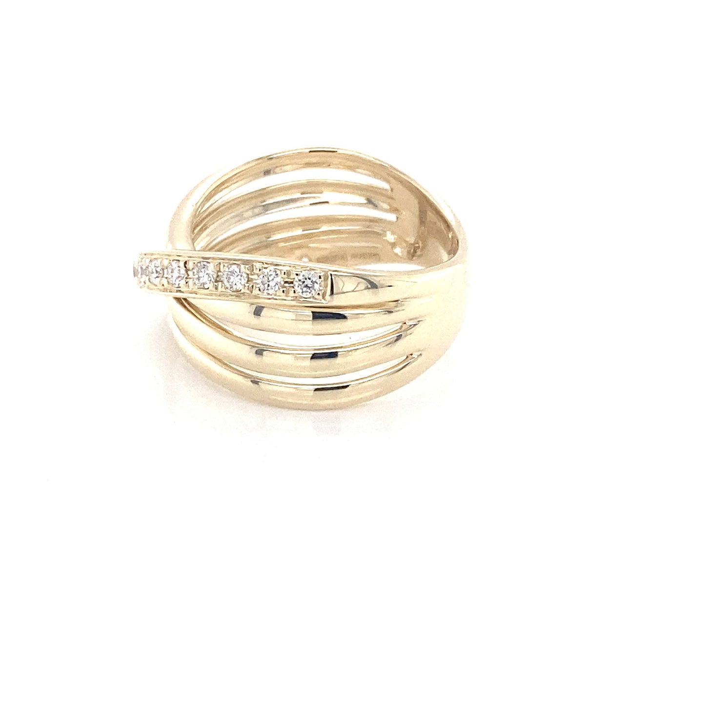 Yellow Gold 4 Strand Diamond Dress Ring Gardiner Brothers