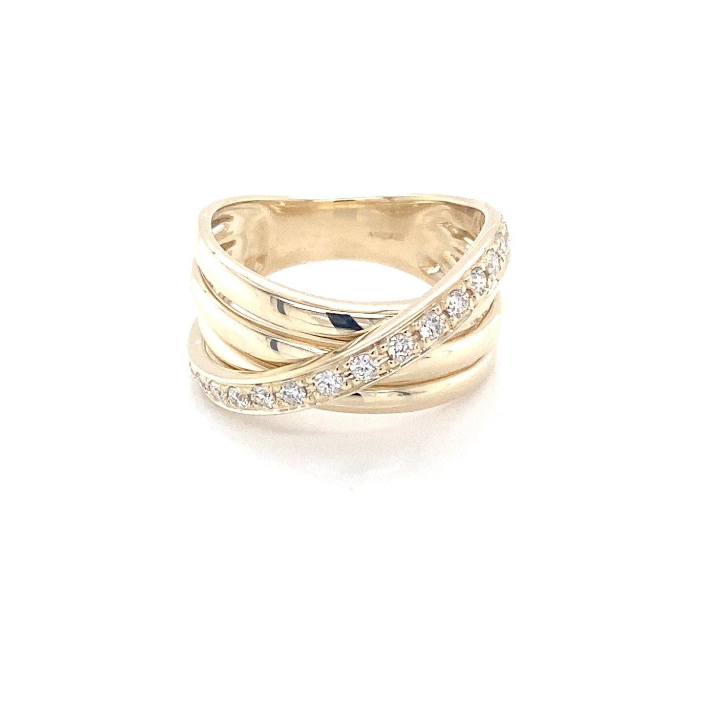 Yellow Gold 4 Strand Diamond Dress Ring Gardiner Brothers