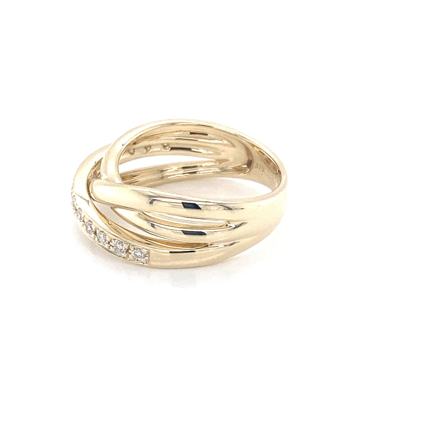 Yellow Gold 3 Strand Diamond Dress Ring Gardiner Brothers