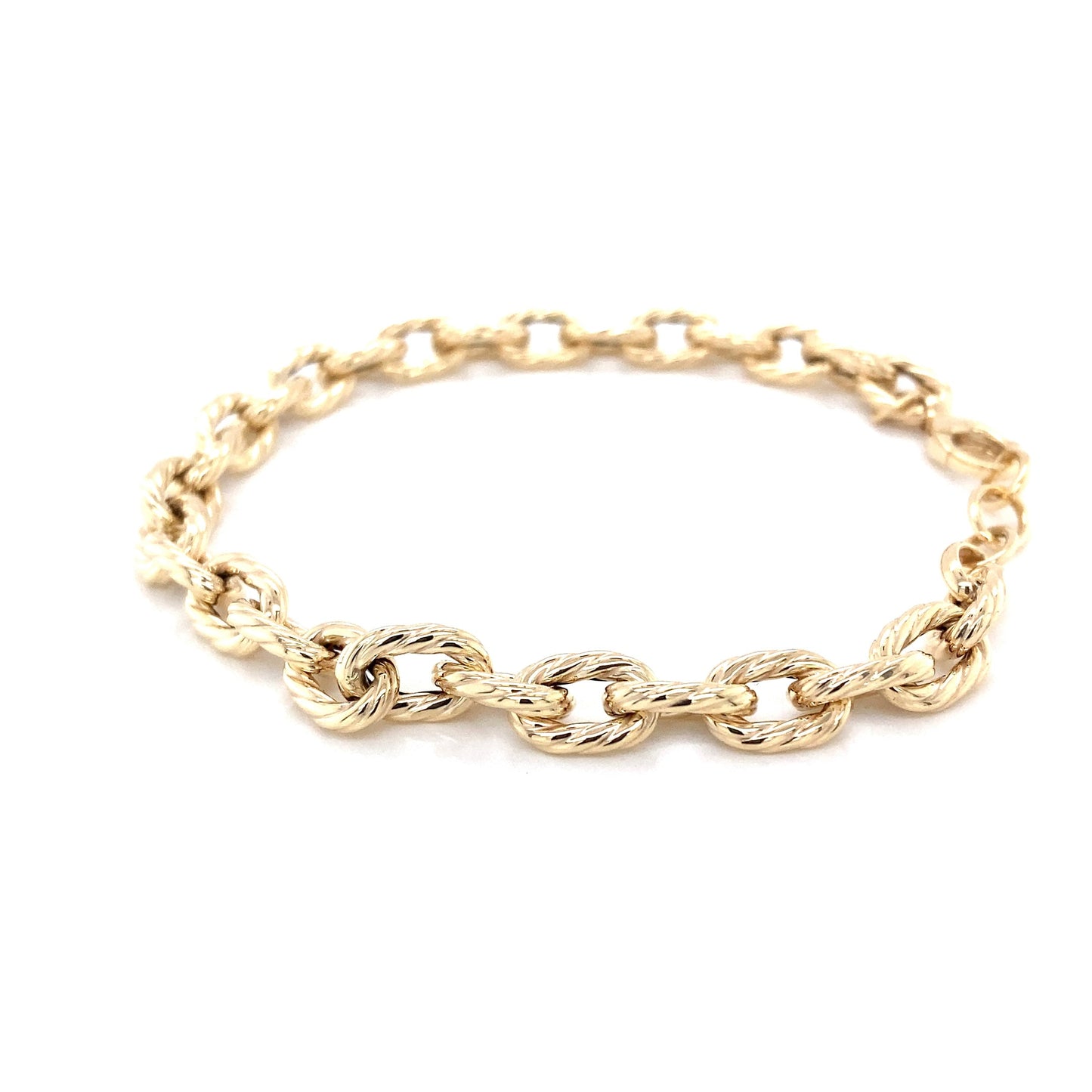 Yellow Gold Rope Link Bracelet Gardiner Brothers