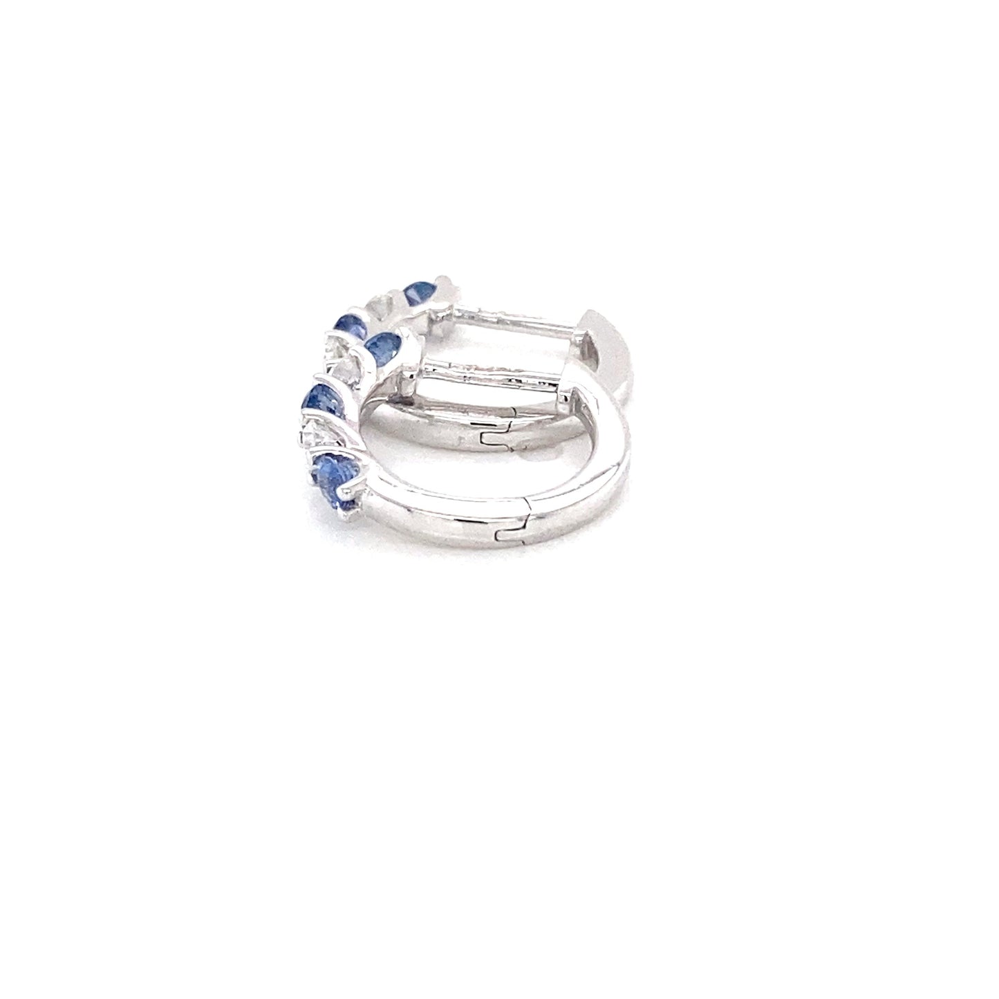 Sapphire and Diamond Hoop Style Earrings Gardiner Brothers