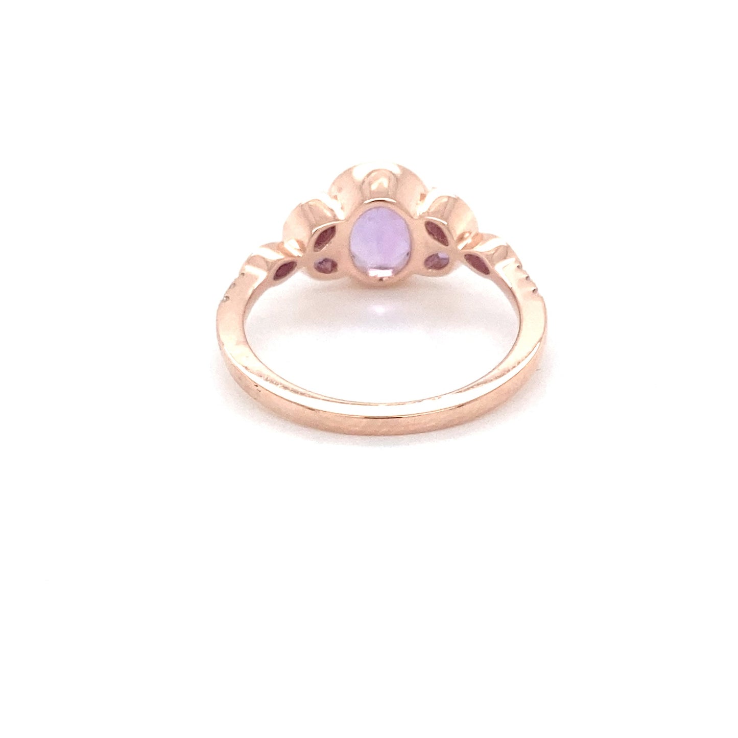 Amethyst Cluster and Diamond Vintage Style Dress Ring Gardiner Brothers