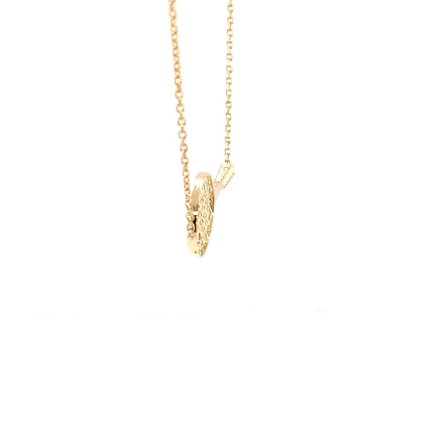 Yellow Gold Diamond Set Tennis Racket Necklet Gardiner Brothers