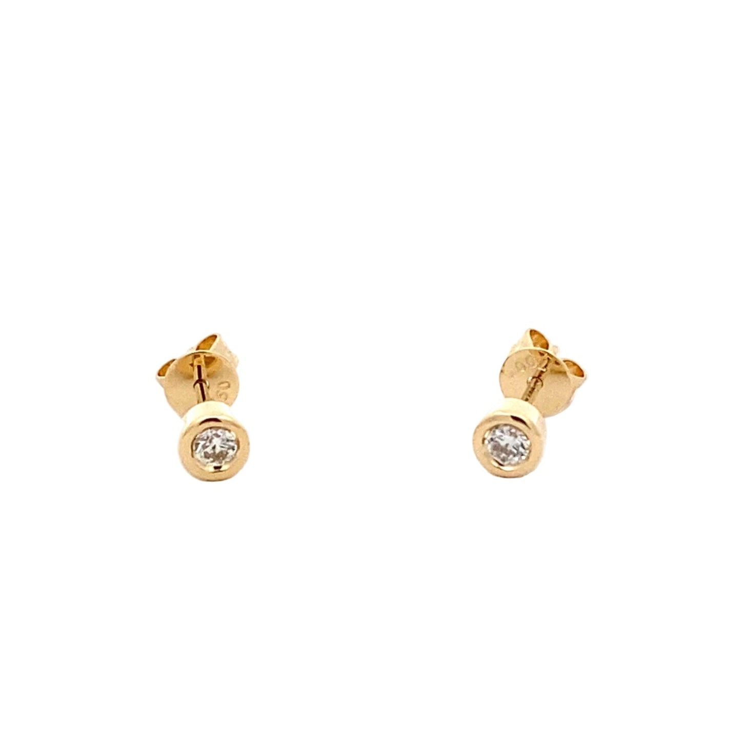 Round Brilliant Cut Diamond Solitaire Earrings - 0.20cts Gardiner Brothers