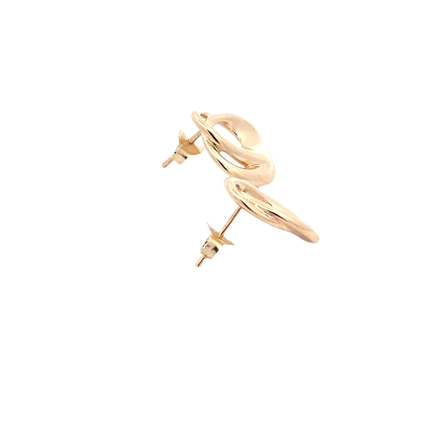 Yellow Gold Double Linked Ovals Earrings Gardiner Brothers