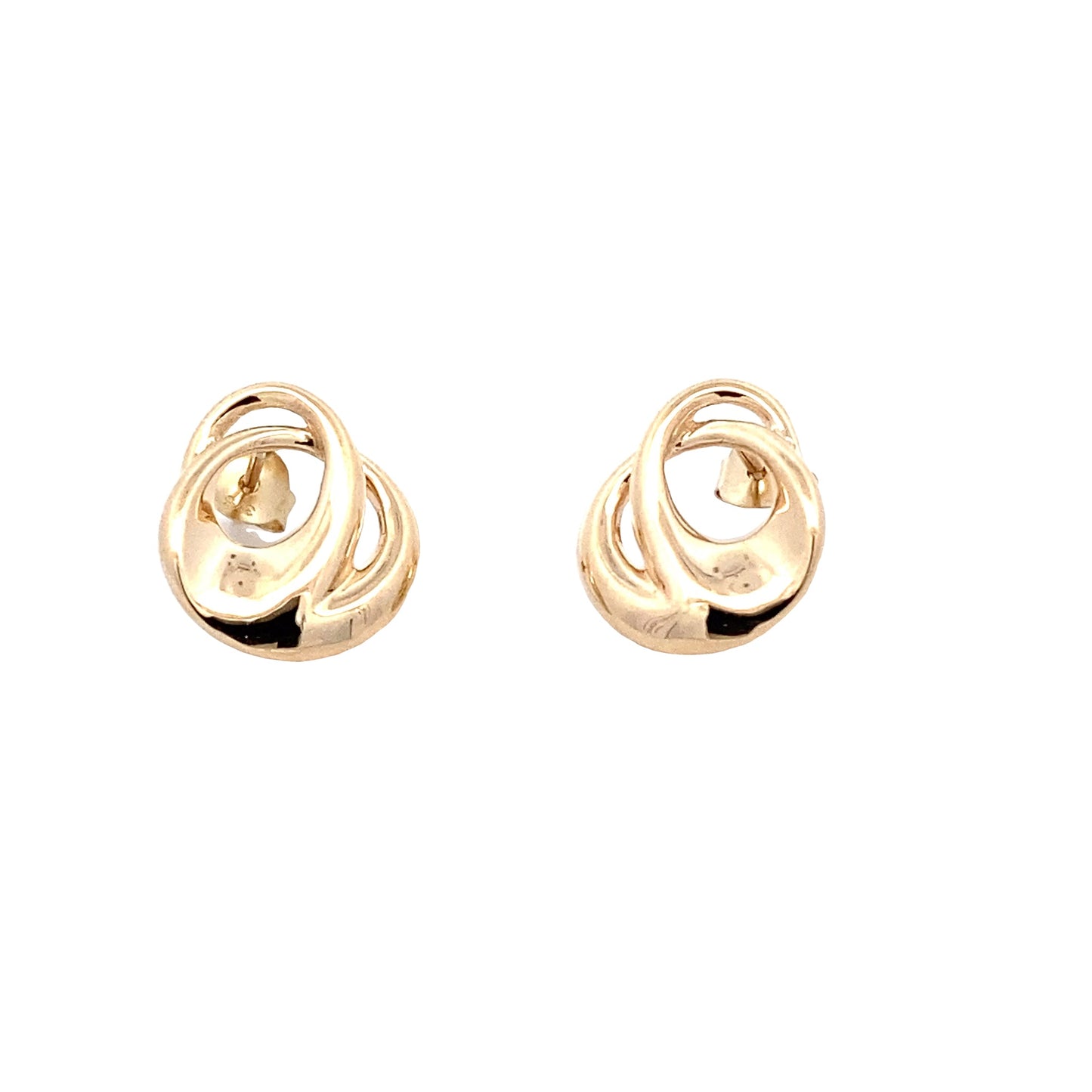 Yellow Gold Double Linked Ovals Earrings Gardiner Brothers