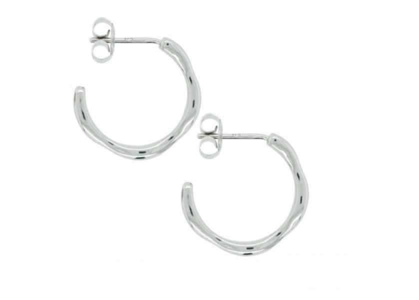 White Gold Bone Style Earrings Gardiner Brothers
