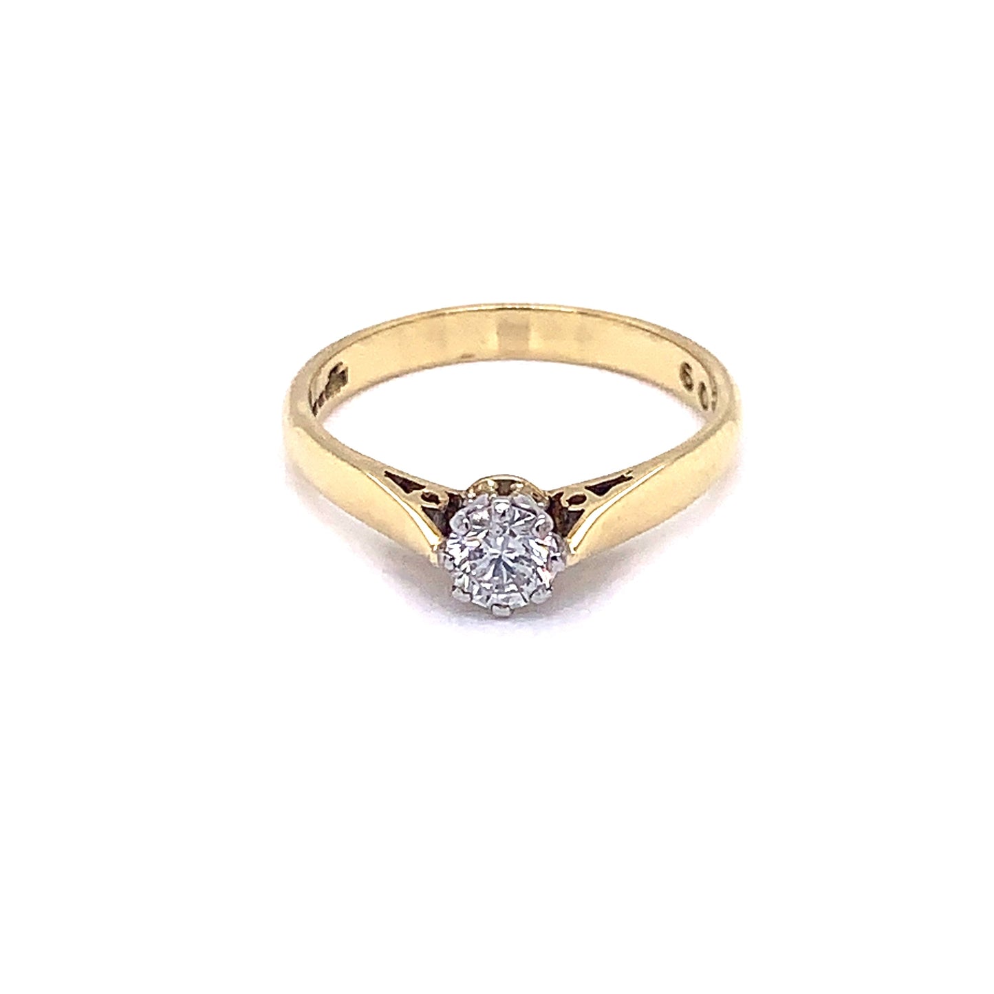 Round Brilliant Cut Diamond Solitaire Ring - 0.30cts gardiner-brothers