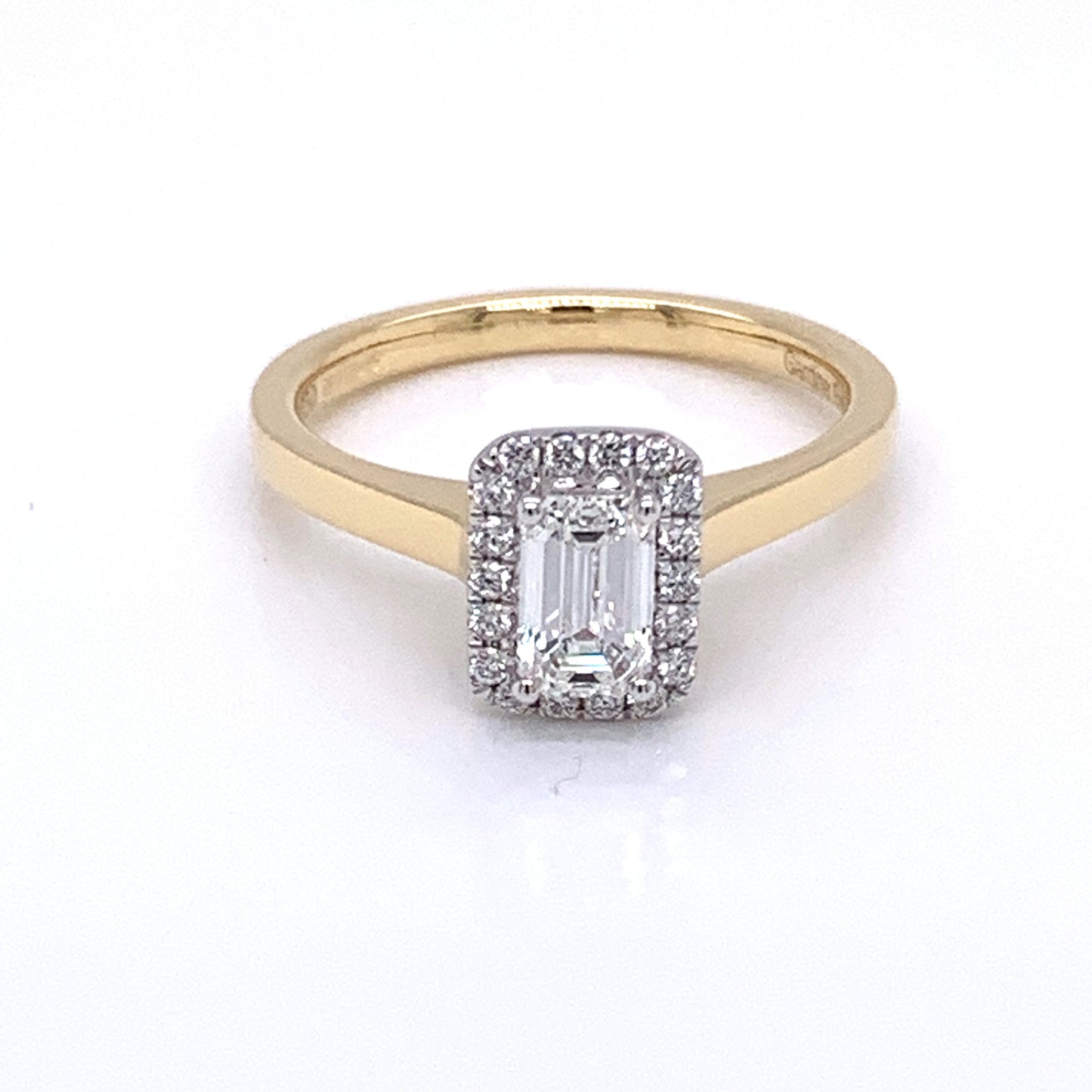 Emerald Cut Diamond Halo Style Ring Gardiner Brothers
